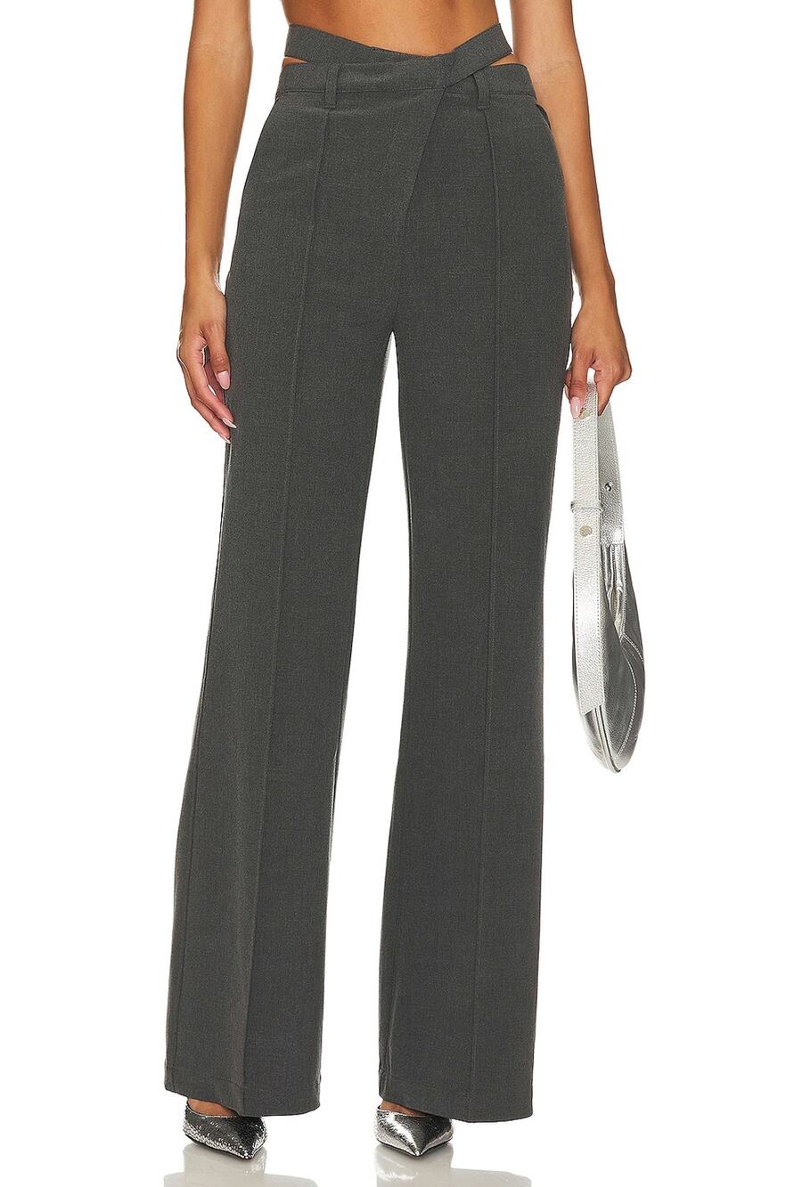 Camila Coelho Tailored Charcoal Ludlow Trousers Size XXS NWT